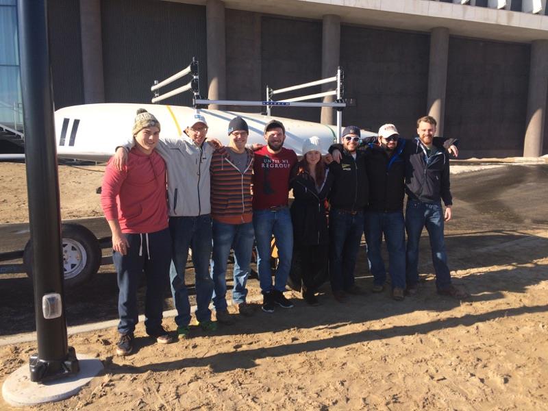 The team stopping on the way back from Chicago to pick up another boat.